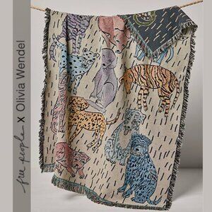 Free People x Olivia Wendel Dog Throw Blanket 🐾  Exclusive Limited Edition- NWT